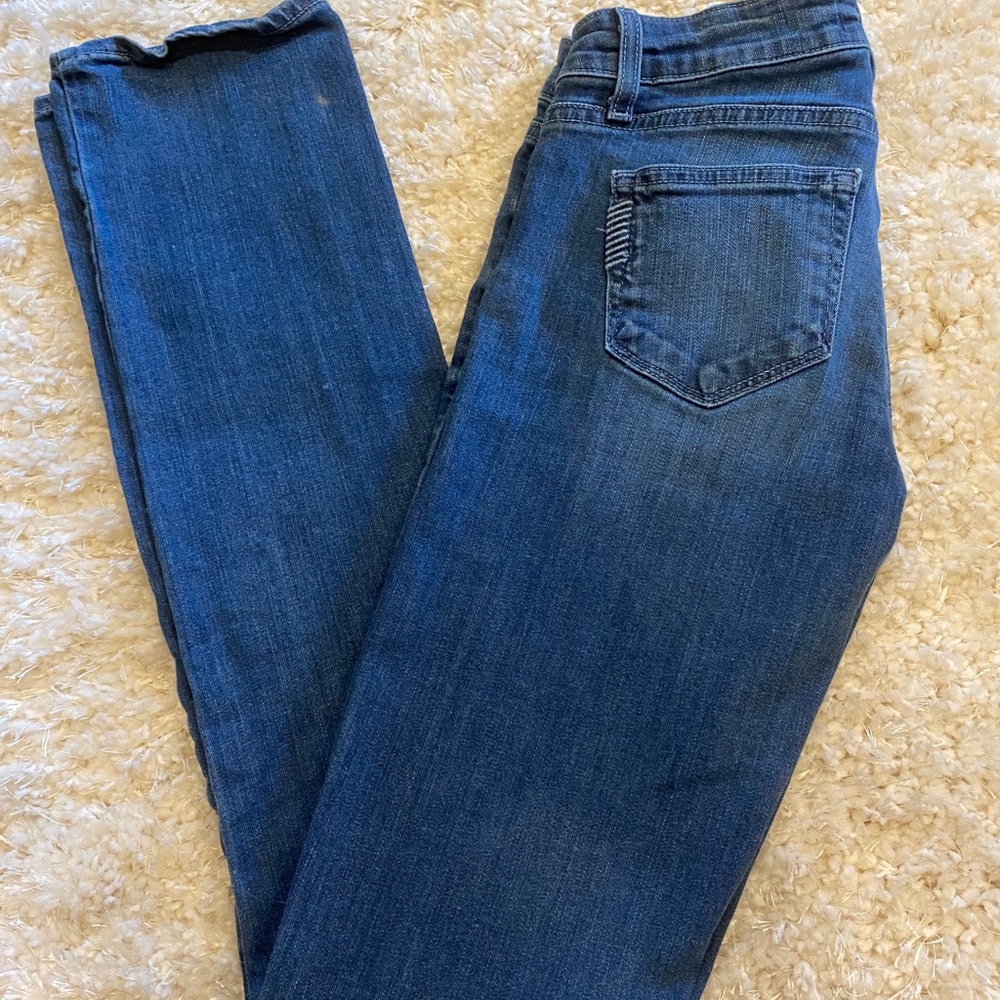 Paige Skinny Straight medium wash jeans, Size 24